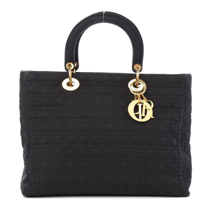 Christian Dior Nylon Cannage Large Lady Dior Black 1 of 8