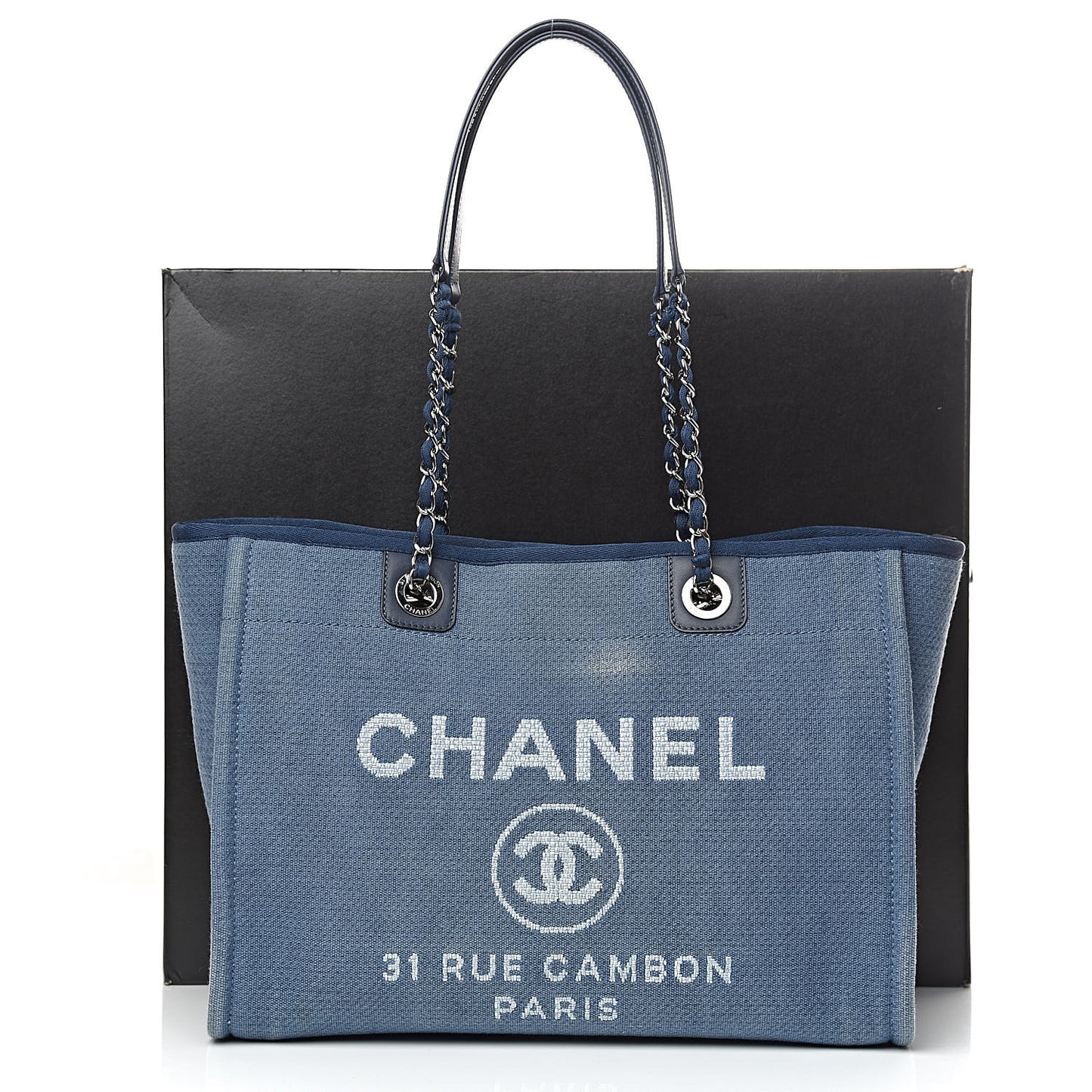 Canvas Small Deauville Tote Blue