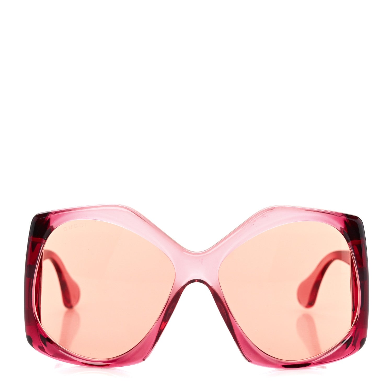 Gucci Acetate Round Sunglasses GG0875S Burgundy Orange 2 of 9