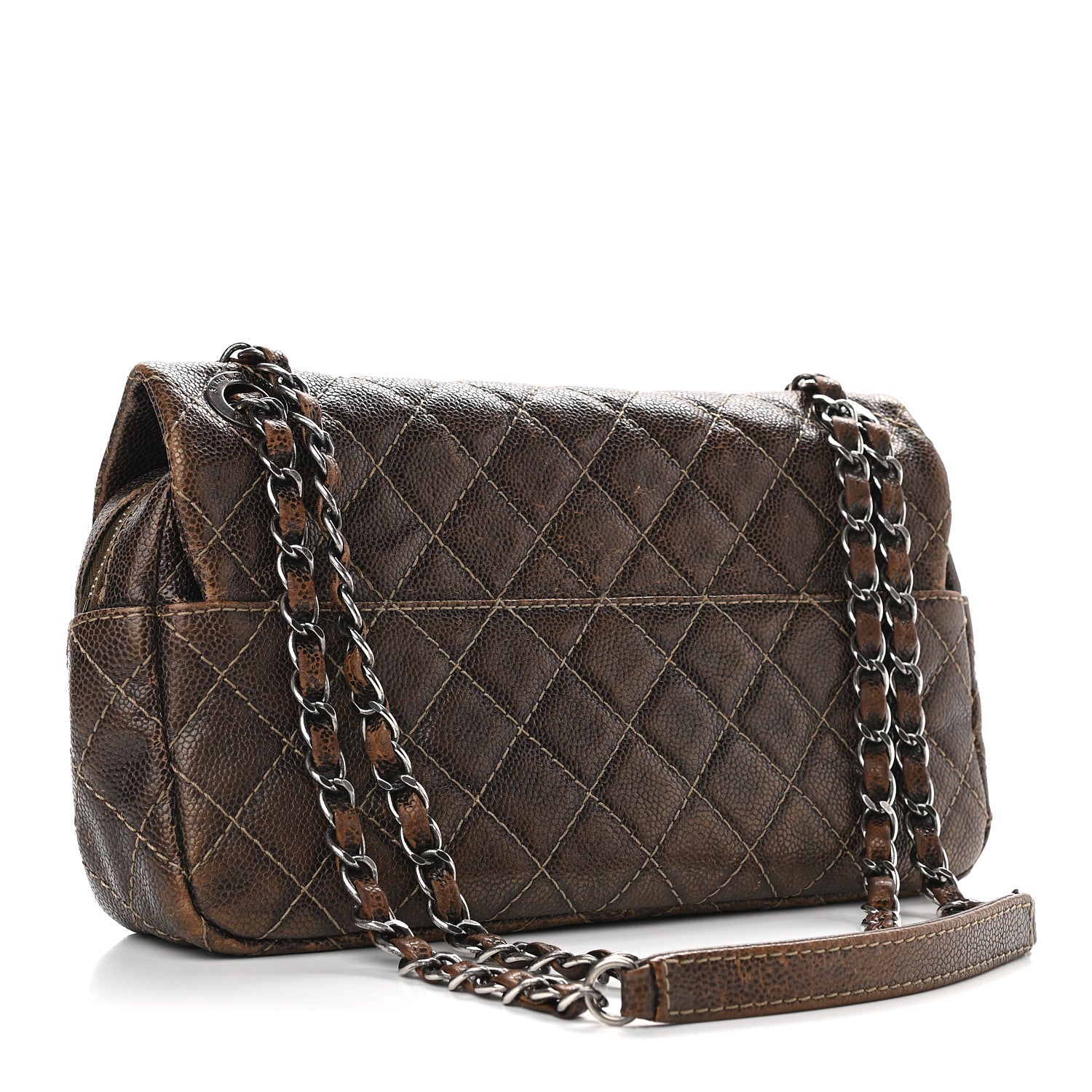 Chanel Iridescent Caviar Quilted Small Chic Flap Brown 3 of 11