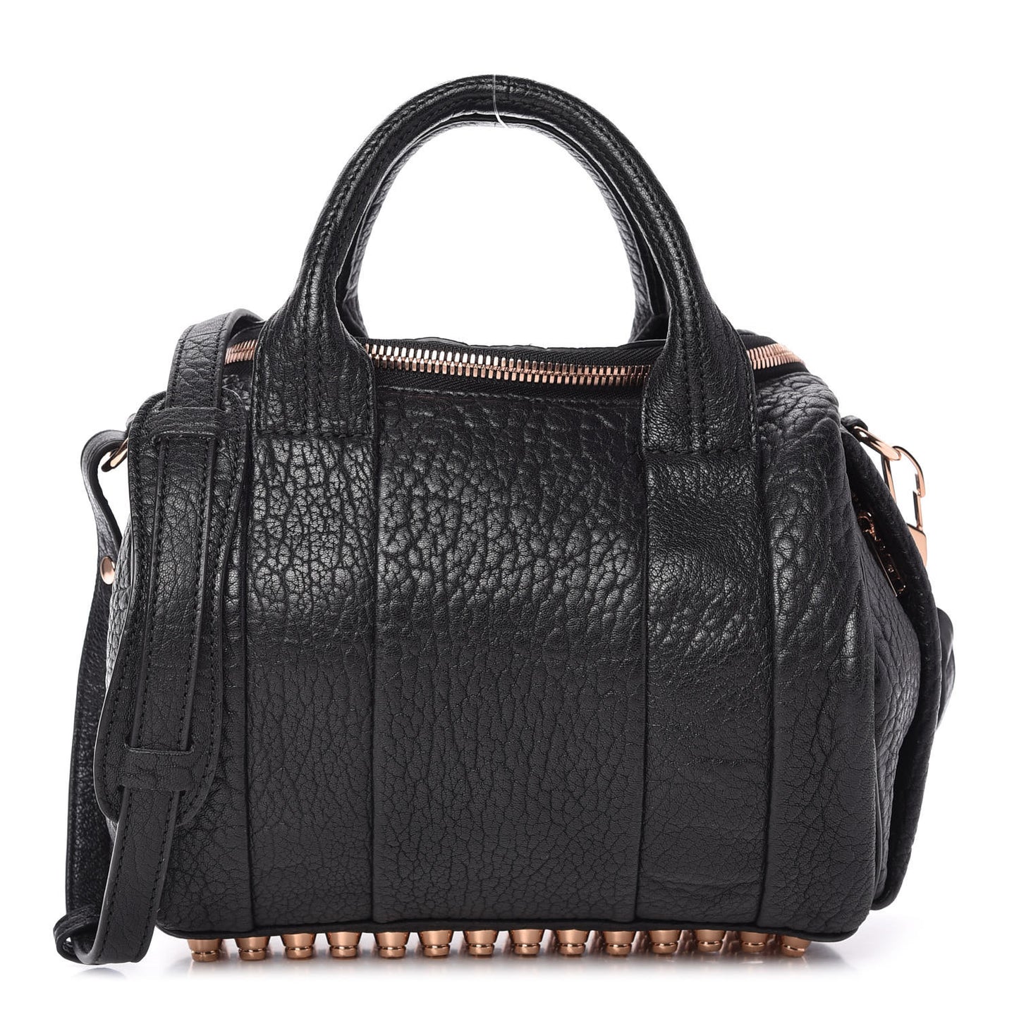 Pebbled Lambskin Rockie Black Rose Gold Hardware