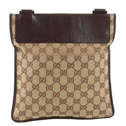 Gucci Monogram Flat Messenger Bag Dark Brown 1 of 7