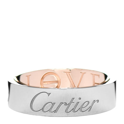 Cartier 18K White Pink Gold 5.5mm Astro LOVE Ring 50 5.25 3 of 4