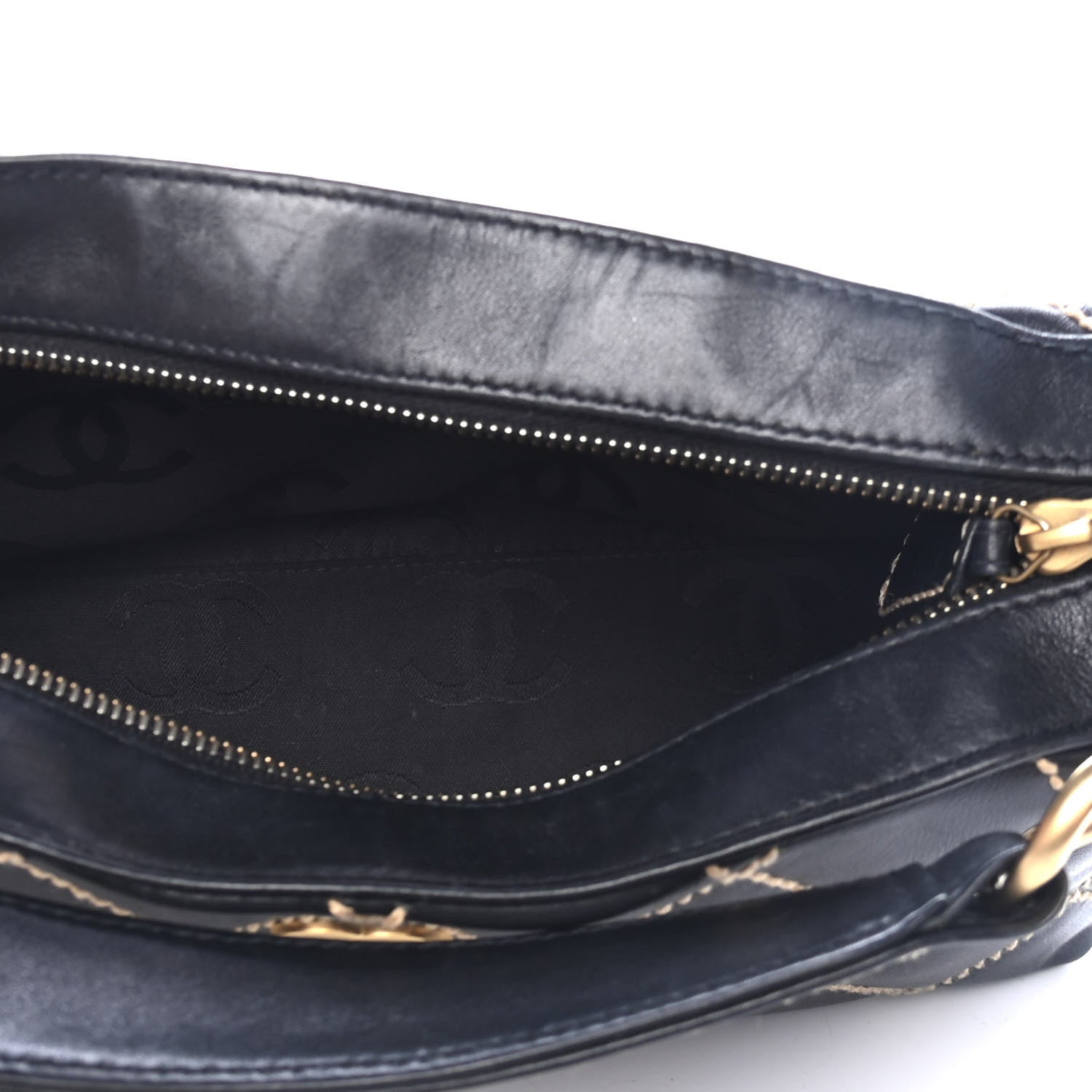Chanel Calfskin Wild Stitch Hobo Black 4 of 4
