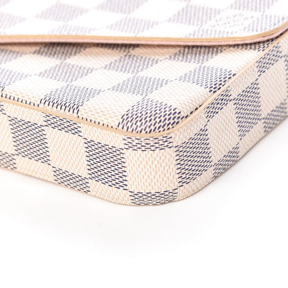 Louis Vuitton Damier Azur Pochette Felicie Chain Wallet Rose Ballerine 12 of 13