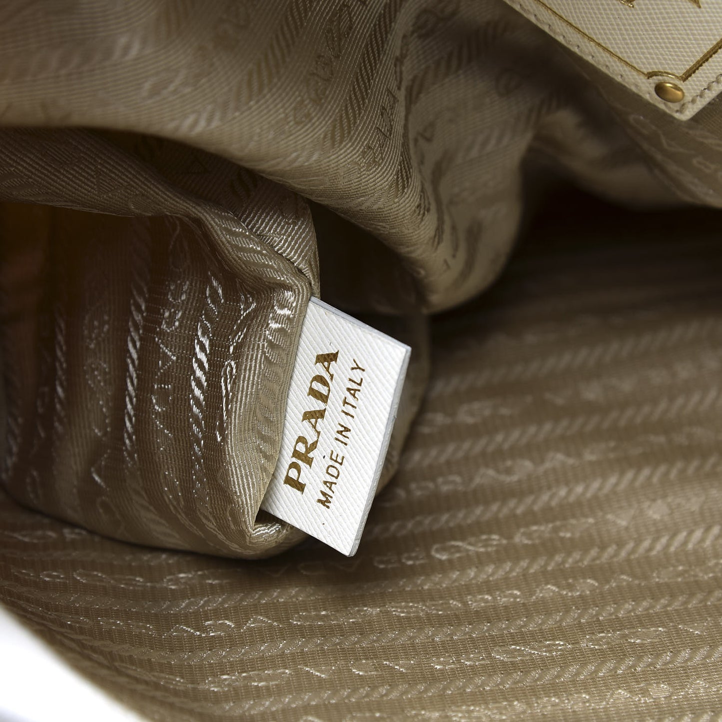 Tessuto Nylon Oro Tote White