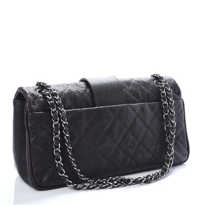 Chanel Caviar Quilted Jumbo Mademoiselle Flap Brown 3 of 10