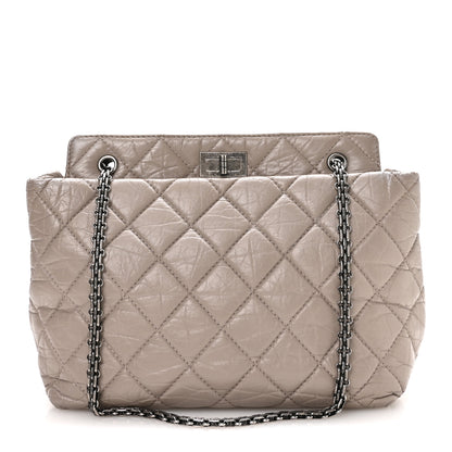 Chanel Aged Calfskin Quilted Reissue 2.55 Tote Light Grey 1 of 10