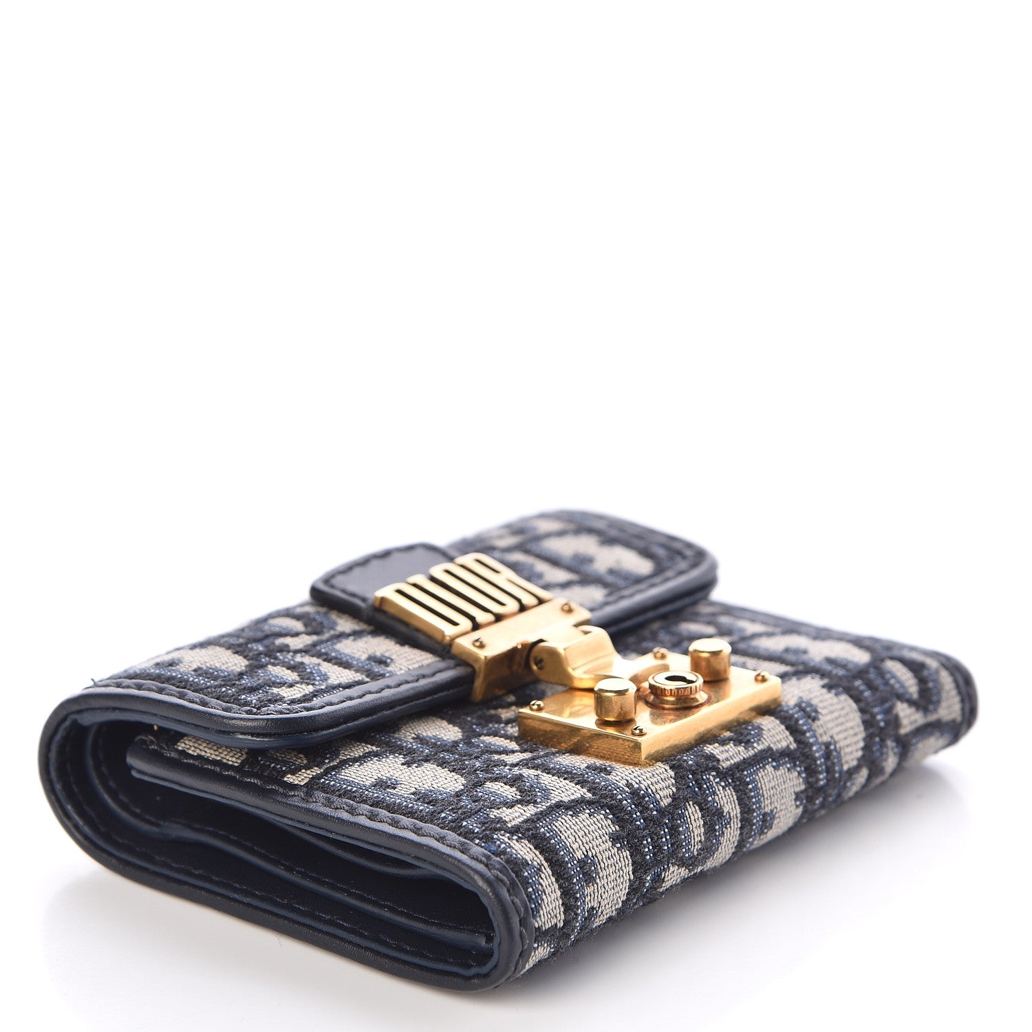 Christian Dior Oblique DiorAddict Wallet Blue 4 of 7