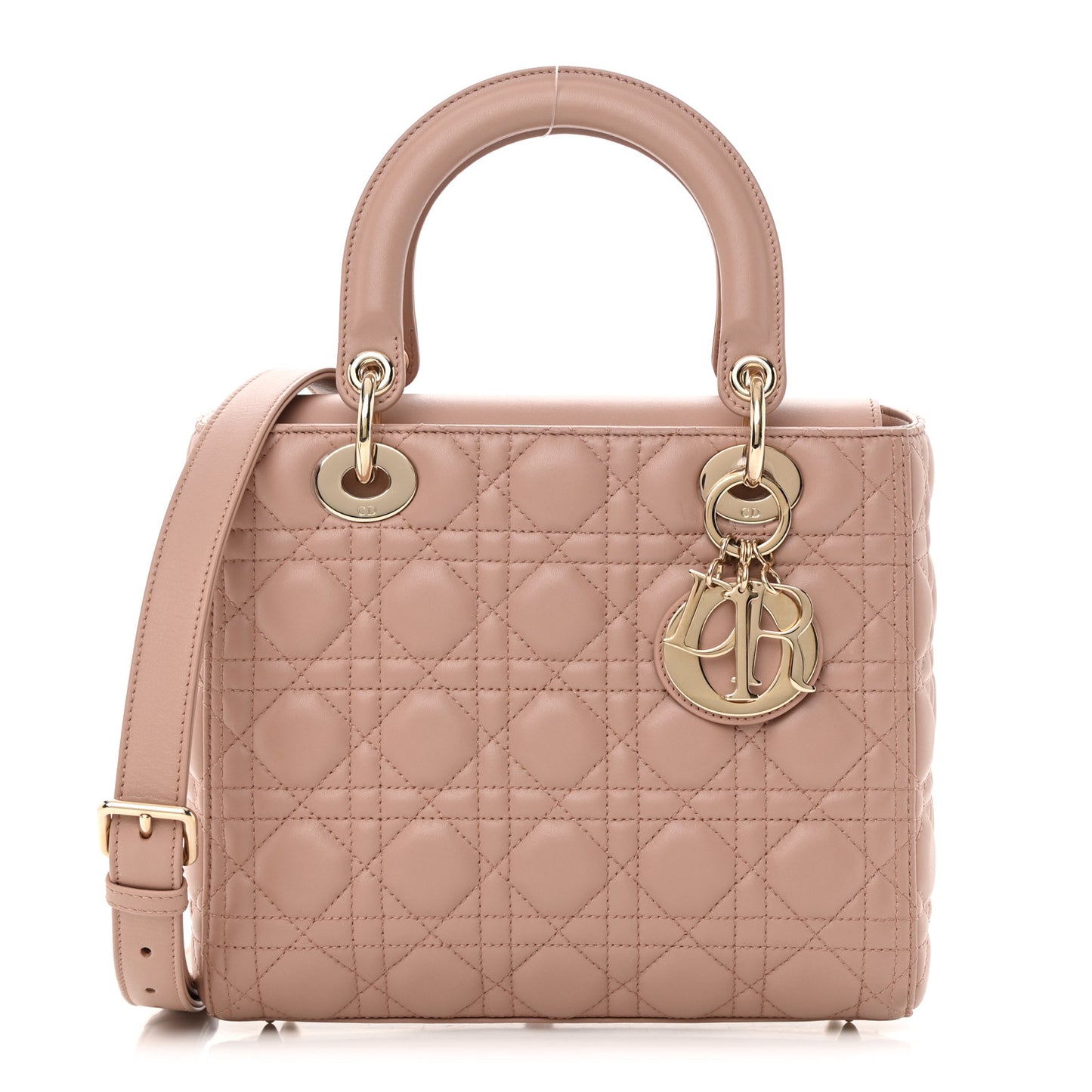 Lambskin Cannage Medium Lady Dior Fard