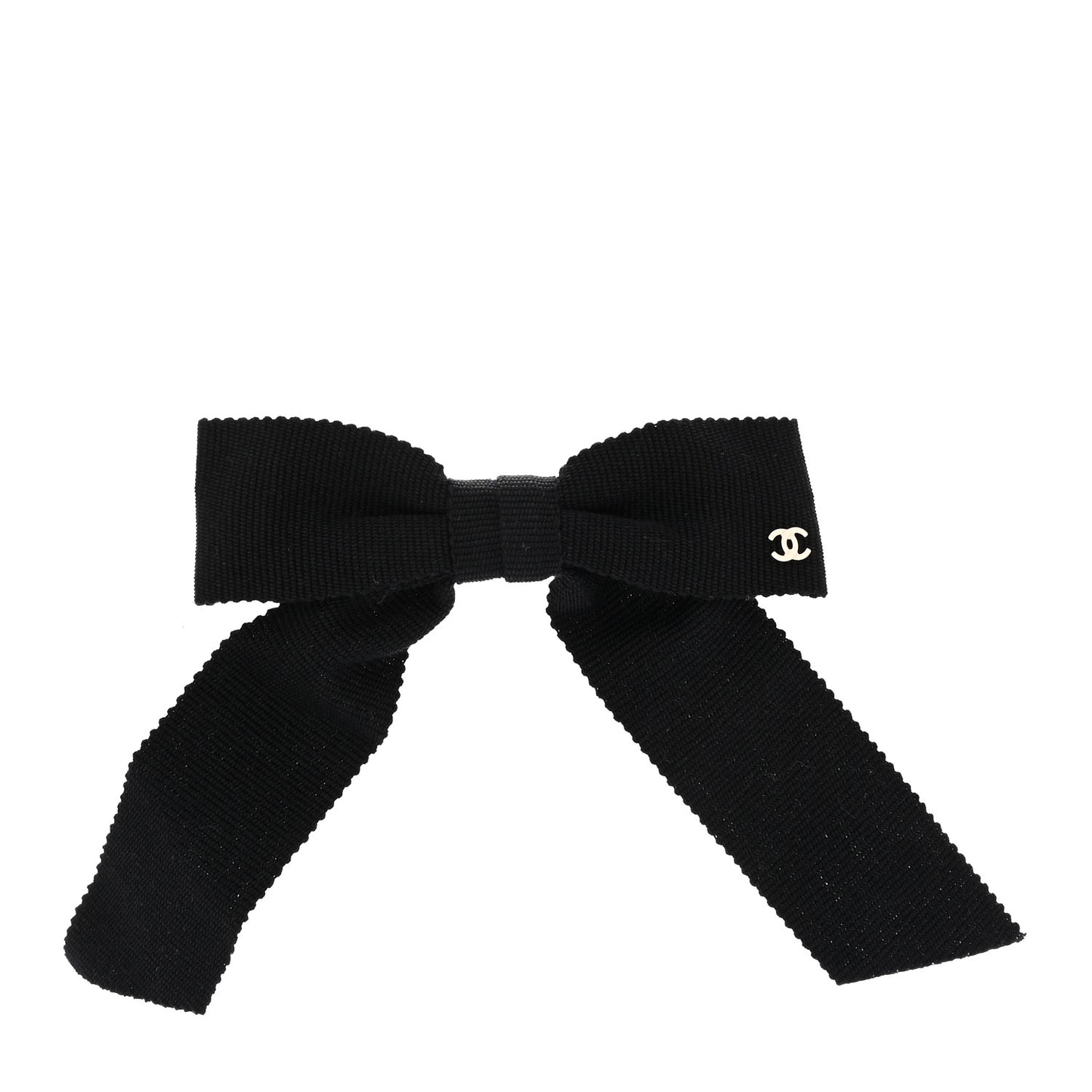 Grosgrain Bow CC Hair Clip Black