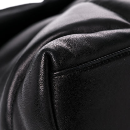 Saint Laurent Lambskin Quilted Medium Loulou Puffer Monogram Chain Satchel Black 11 of 15