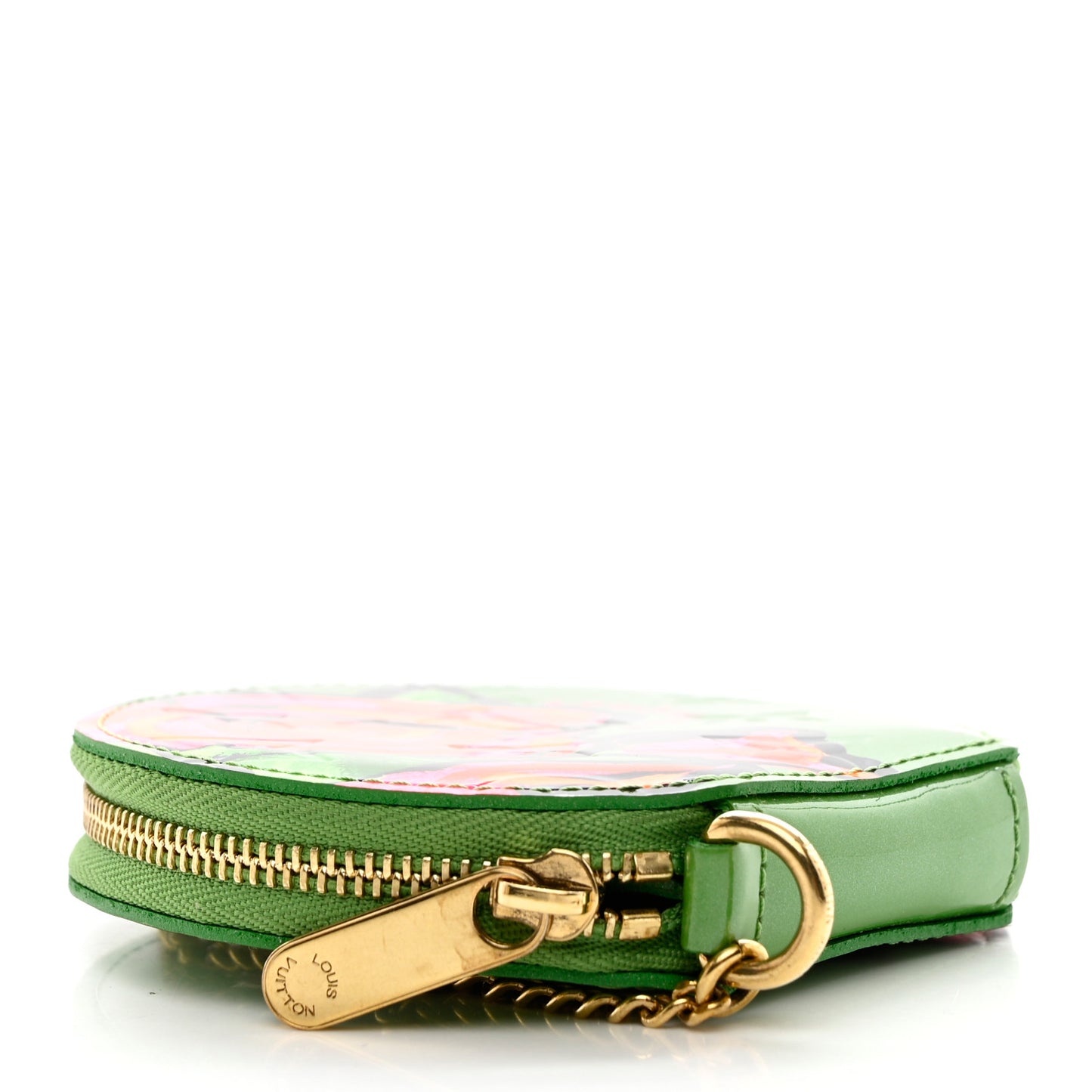 Vernis Roses Chapeau Coin Purse Vert Tonic