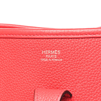 Hermes Taurillon Clemence EVELYNE III PM Rouge de Coeur 6 of 9