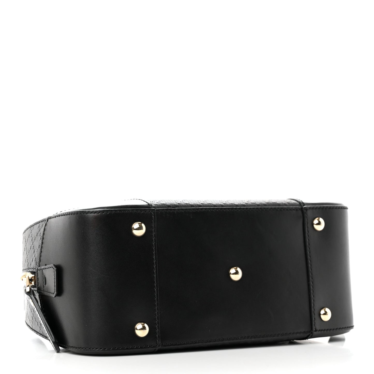 Calfskin Diamante Small Top Handle Bag Black