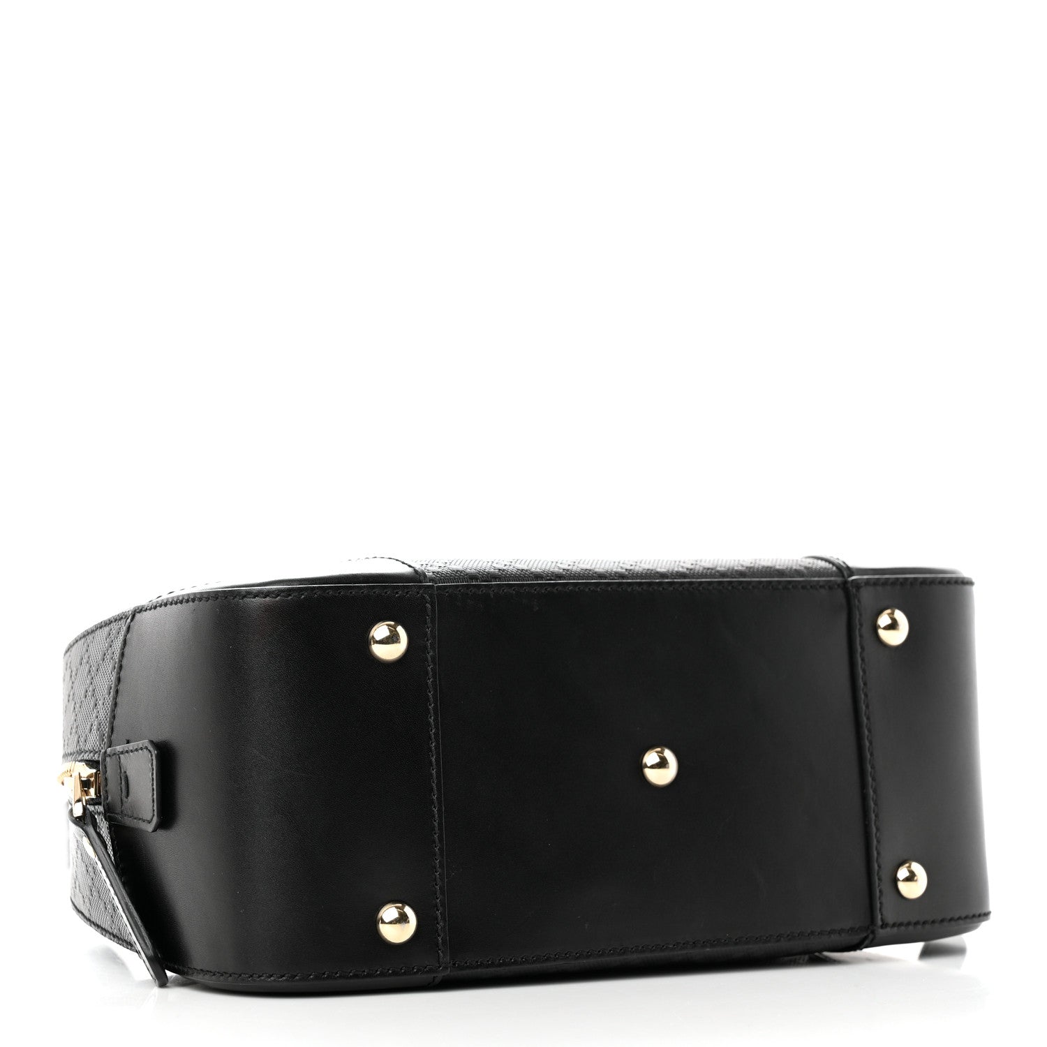 Gucci Calfskin Diamante Small Top Handle Bag Black 4 of 11