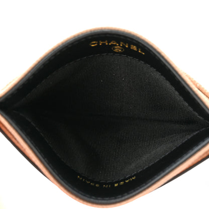 Chanel Caviar Quilted Filigree Card Holder Beige Black 5 of 9