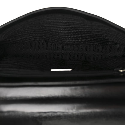 Prada Canvas Soft Calfskin Super Basic 100 Shoulder Bag Black 5 of 14