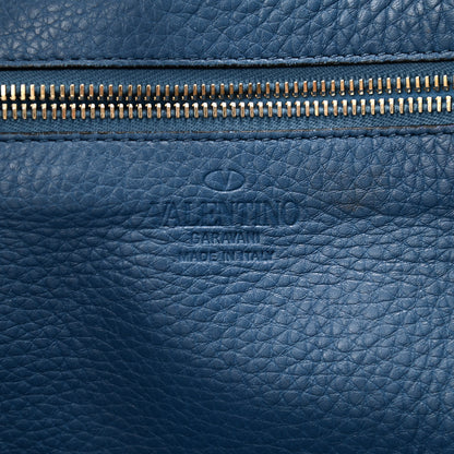 Valentino Garavani Pebbled Calfskin Medium Rockstud Tote Indaco 6 of 11