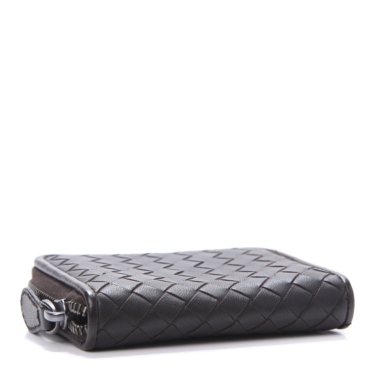 Bottega Veneta Nappa Intrecciato Zip Around Coin Purse Ebano 4 of 9