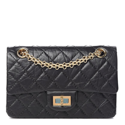 Chanel Aged Calfskin Quilted 2.55 Reissue Mini Flap Black 1 of 10