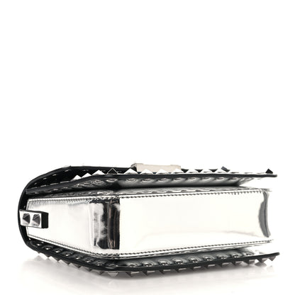 Valentino Garavani Mirror Calfskin Small Rockstud23 Shoulder Bag Silver 4 of 9