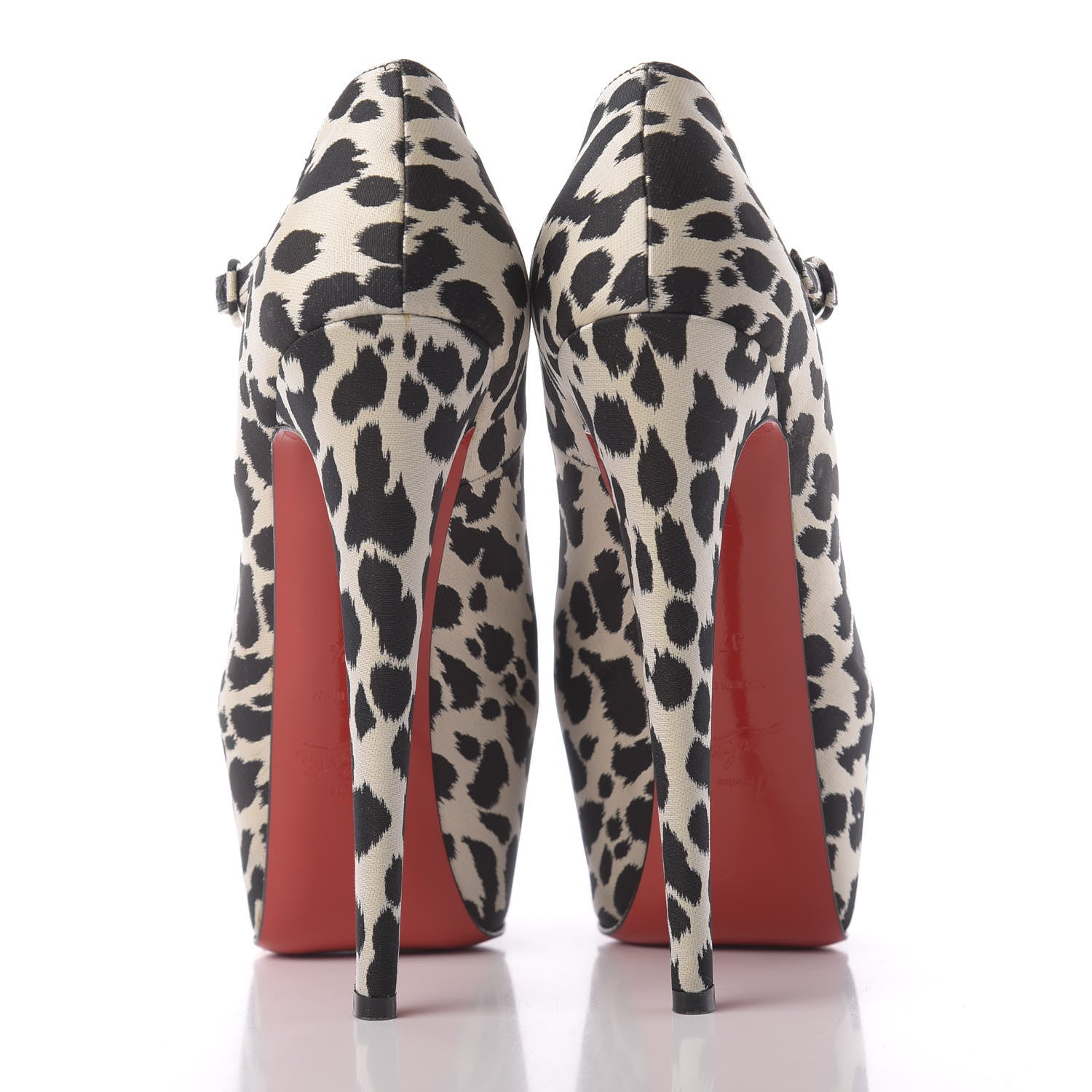 Christian Louboutin Tissu Leopardino Lady Daf 160 Pumps 37.5 Black White 7 of 10