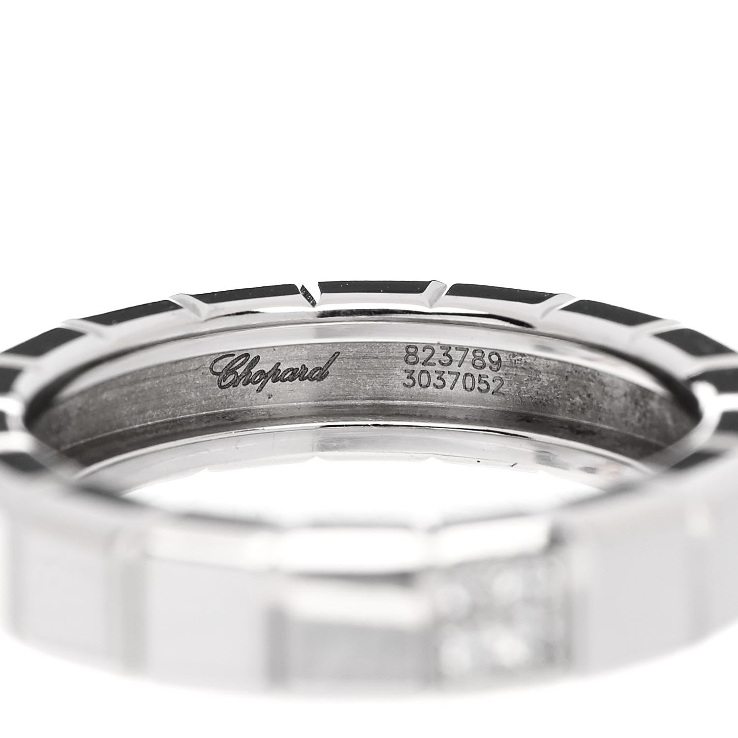 Chopard 18K White Gold Diamond Ice Cube Band Ring 49 5 4 of 5