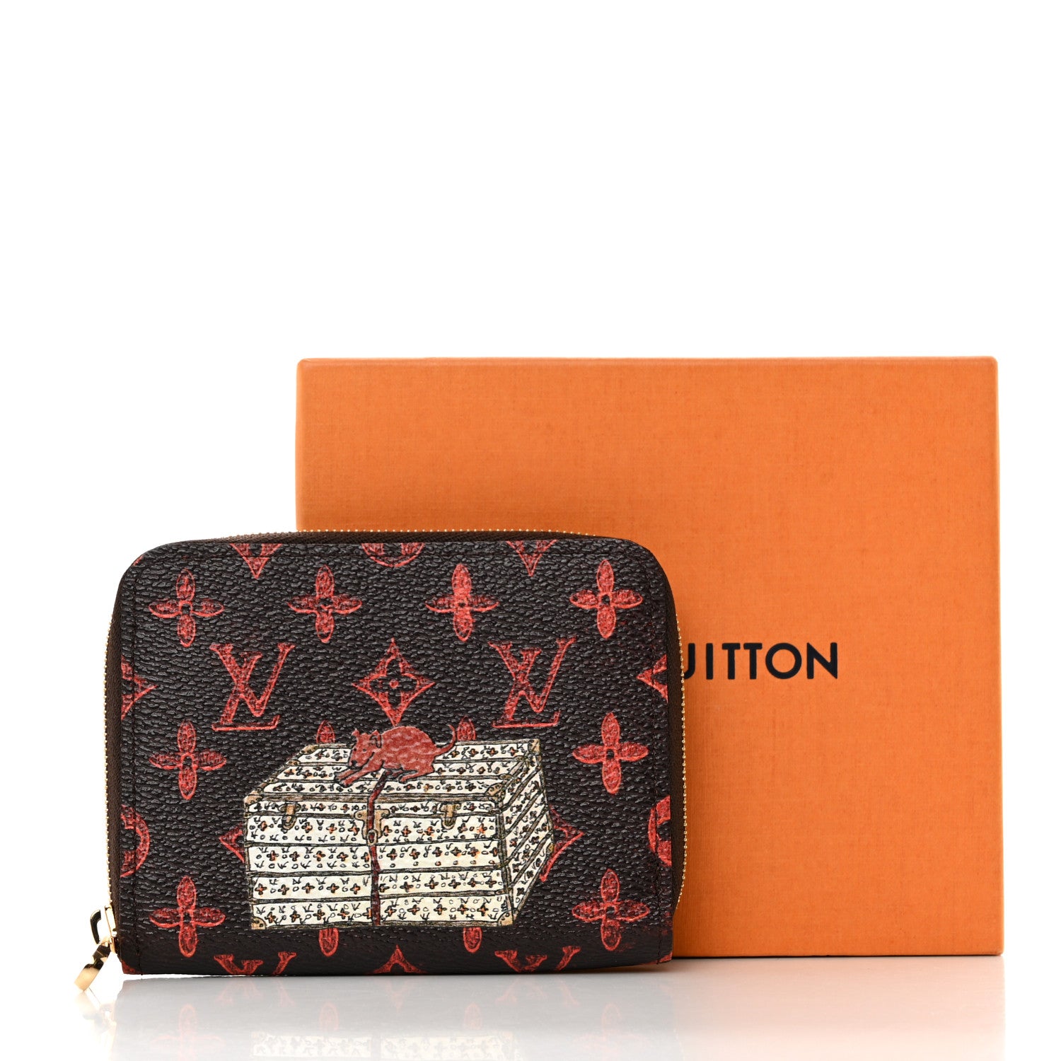 Louis Vuitton Catogram Zippy Coin Purse Marron 8 of 8