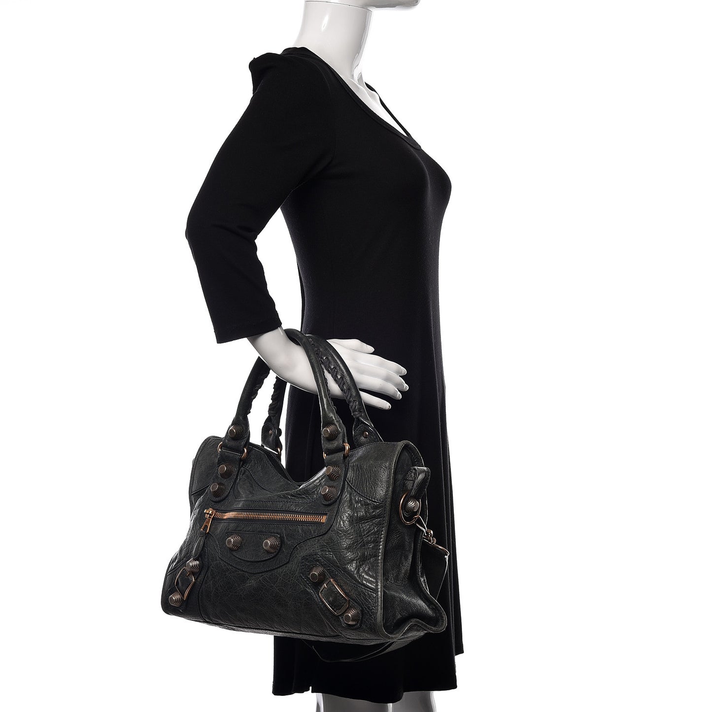 Agneau Giant 21 Rose Gold Hardware City Anthracite