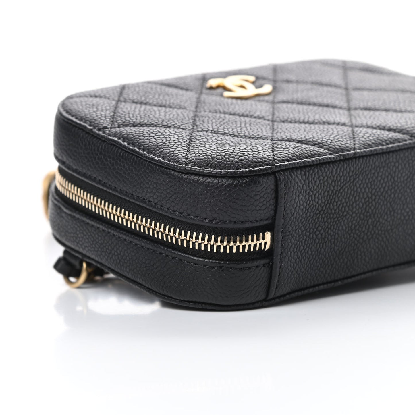 Caviar Quilted Waist Bag Black