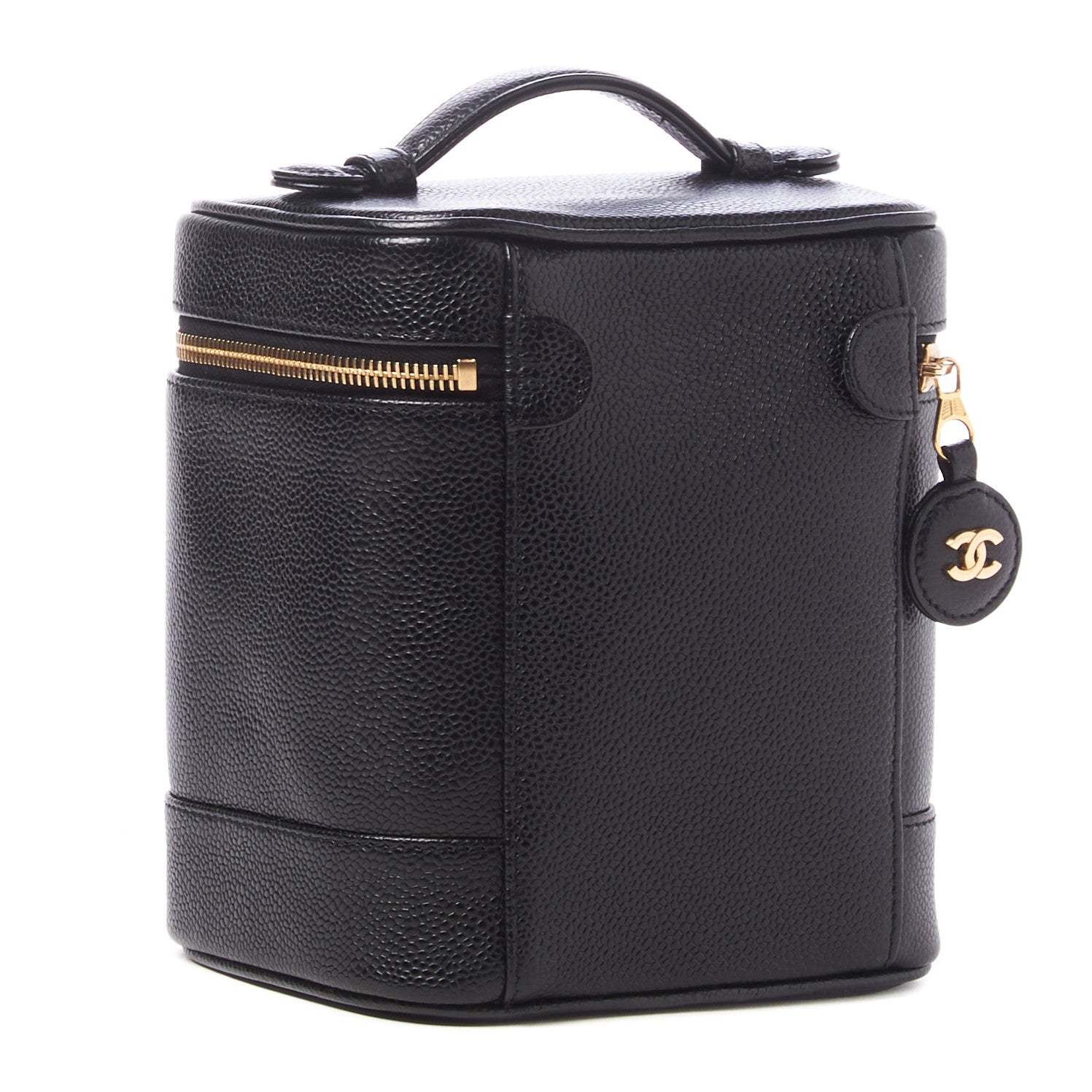 Chanel Caviar Vanity Cosmetic Case Black 2 of 9