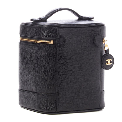 Chanel Caviar Vanity Cosmetic Case Black 2 of 9