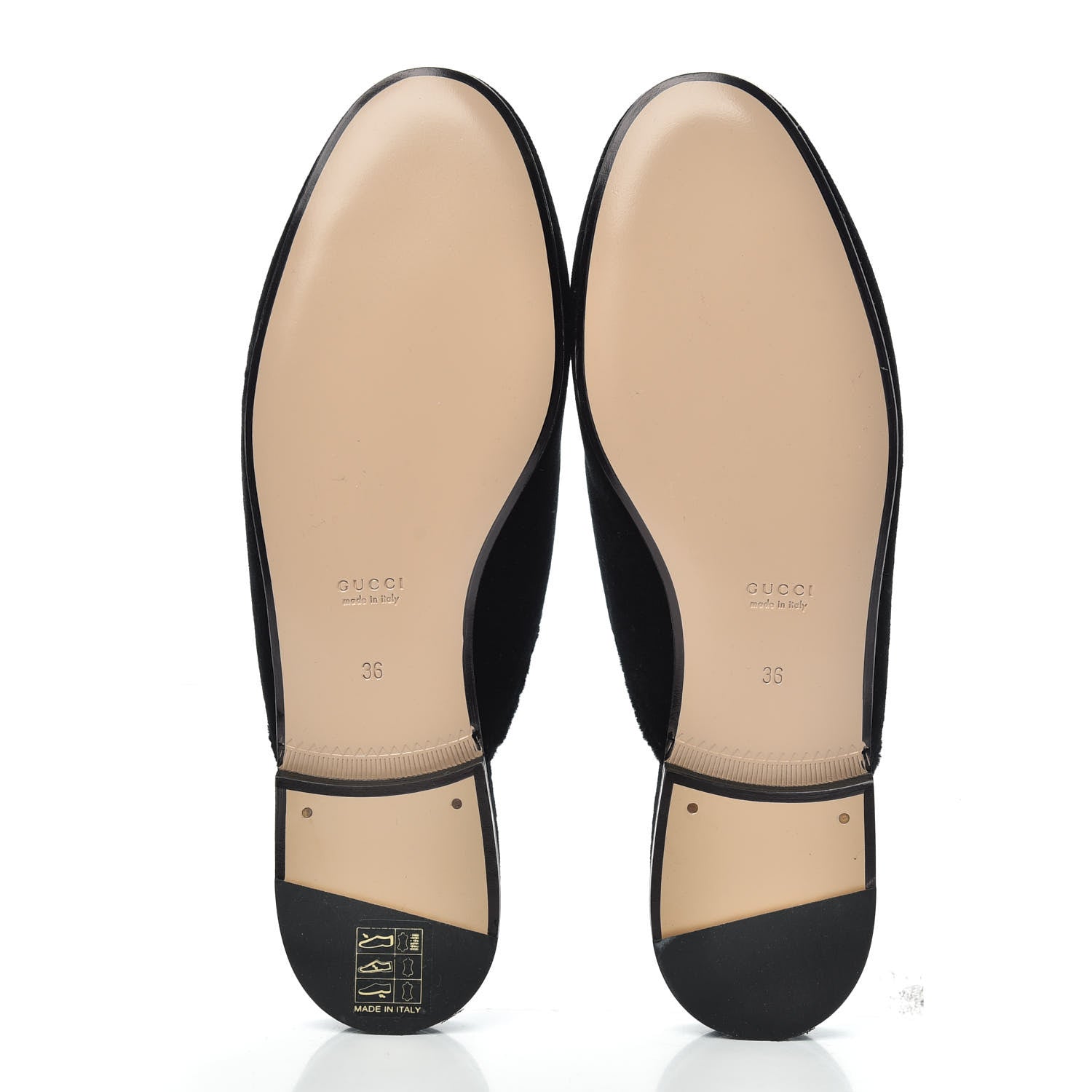 Gucci Velvet Star Embroidered Womens Princetown Slippers 36 Black 6 of 10