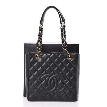 Chanel Caviar Quilted Petit Shopping Tote PST Black 12 of 12