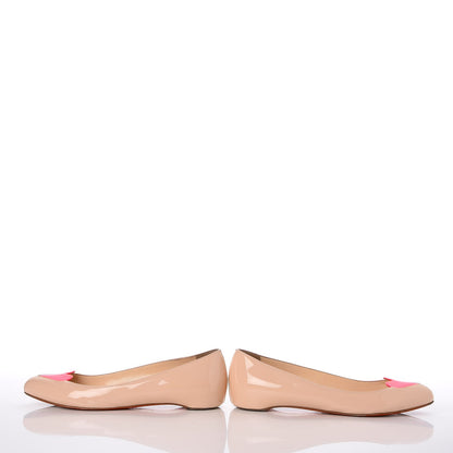 Christian Louboutin Patent Doracora Flats 39.5 Ballerina Shocking Pink 6 of 9