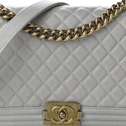 Chanel Caviar Quilted New Medium Boy Flap Grey 10 of 10