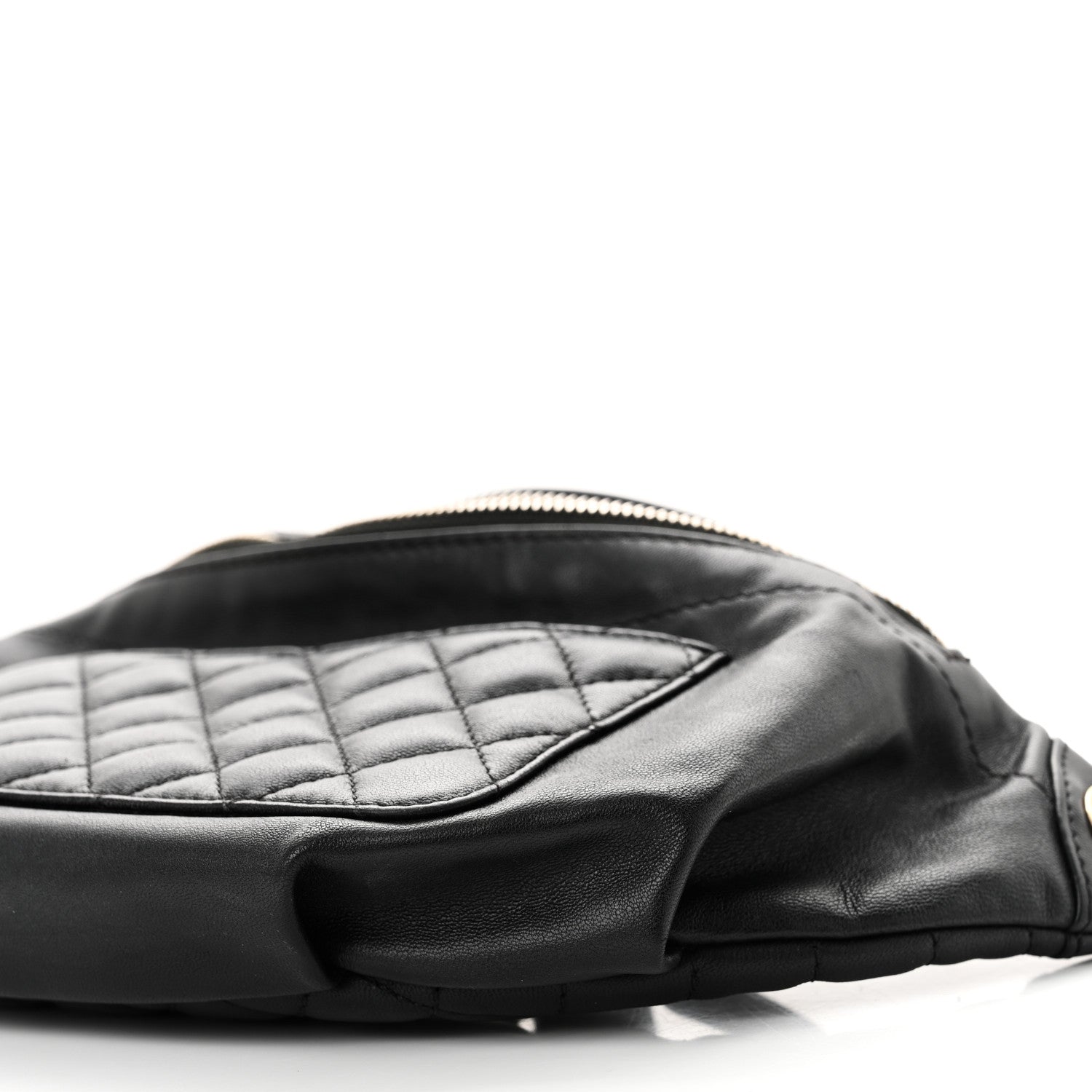 Chanel Lambskin Quilted Waist Bag Fanny Pack Black 10 of 10