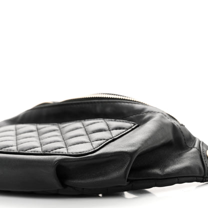 Chanel Lambskin Quilted Waist Bag Fanny Pack Black 10 of 10
