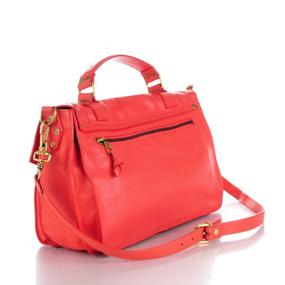 Proenza Schouler Lambskin Medium PS1 Satchel Deep Coral 3 of 9