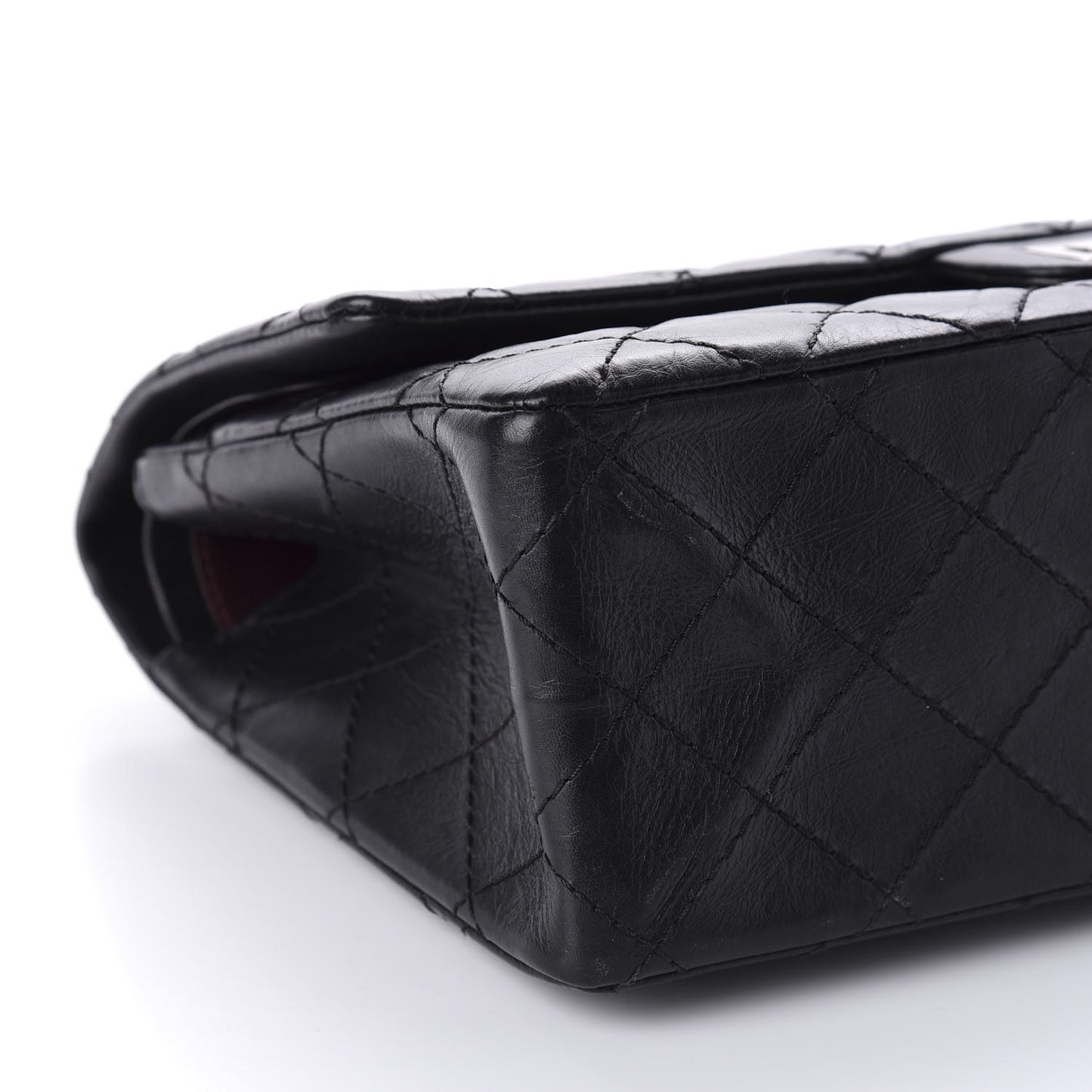 Aged Calfskin Quilted 2.55 Reissue 226 Flap Black