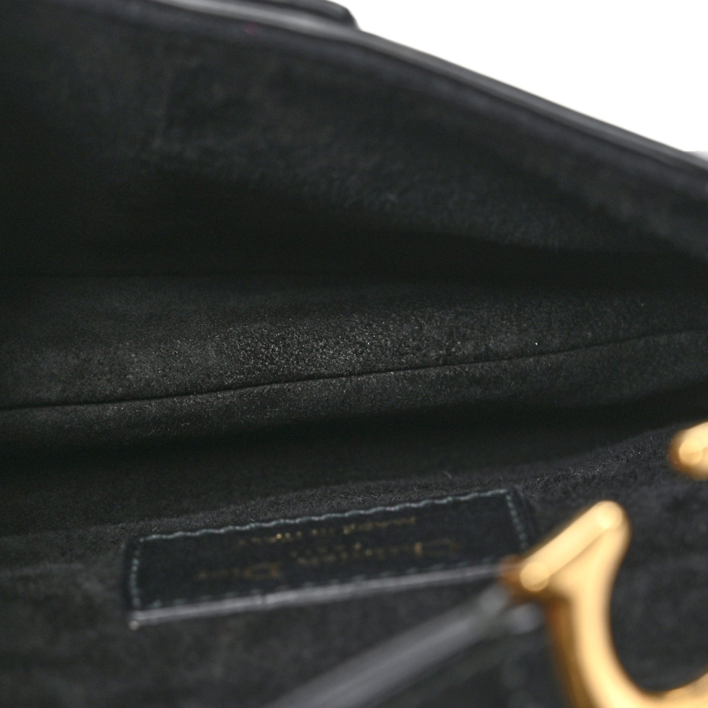 Calfskin Mini Saddle Bag Black