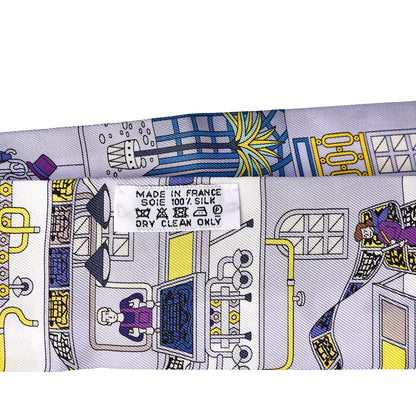 Hermes Silk La Maizeon des Carres Twilly Bleu Pale Jaune Vif 2 of 3