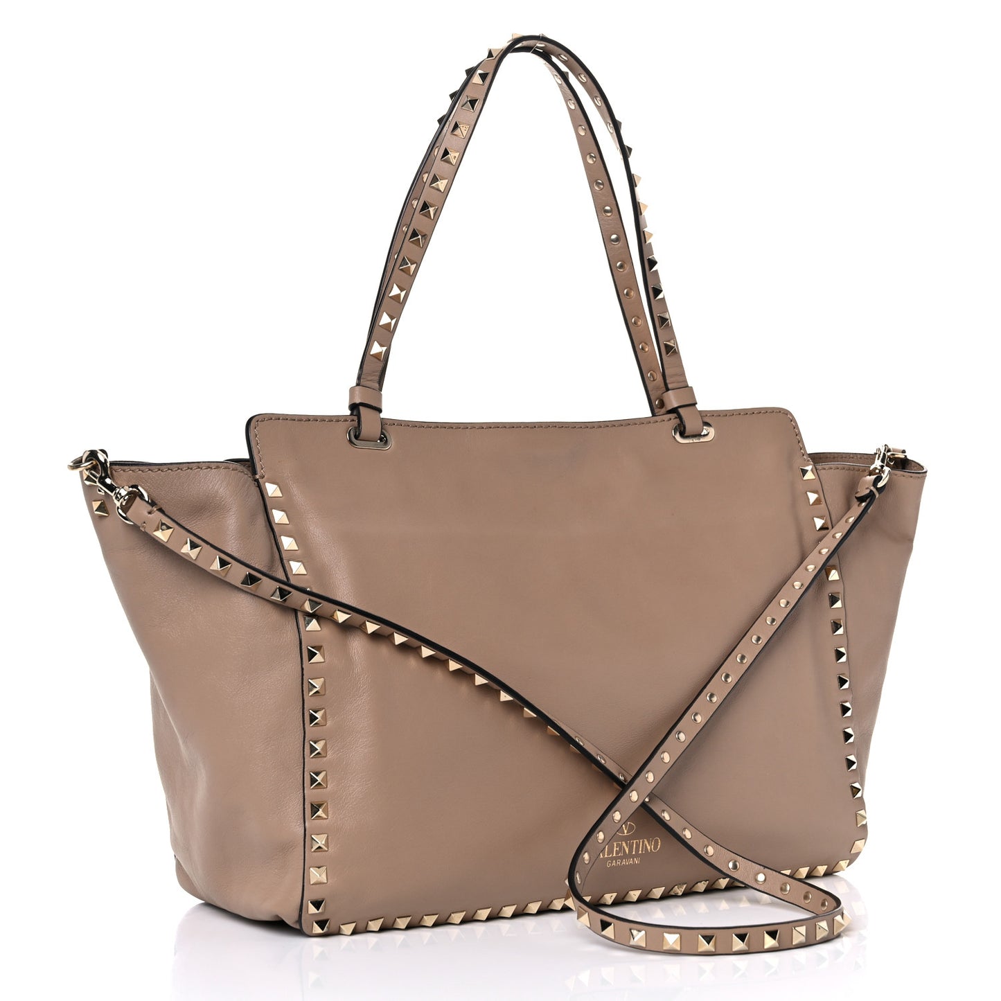 Vitello Medium Rockstud Tote Alpaca