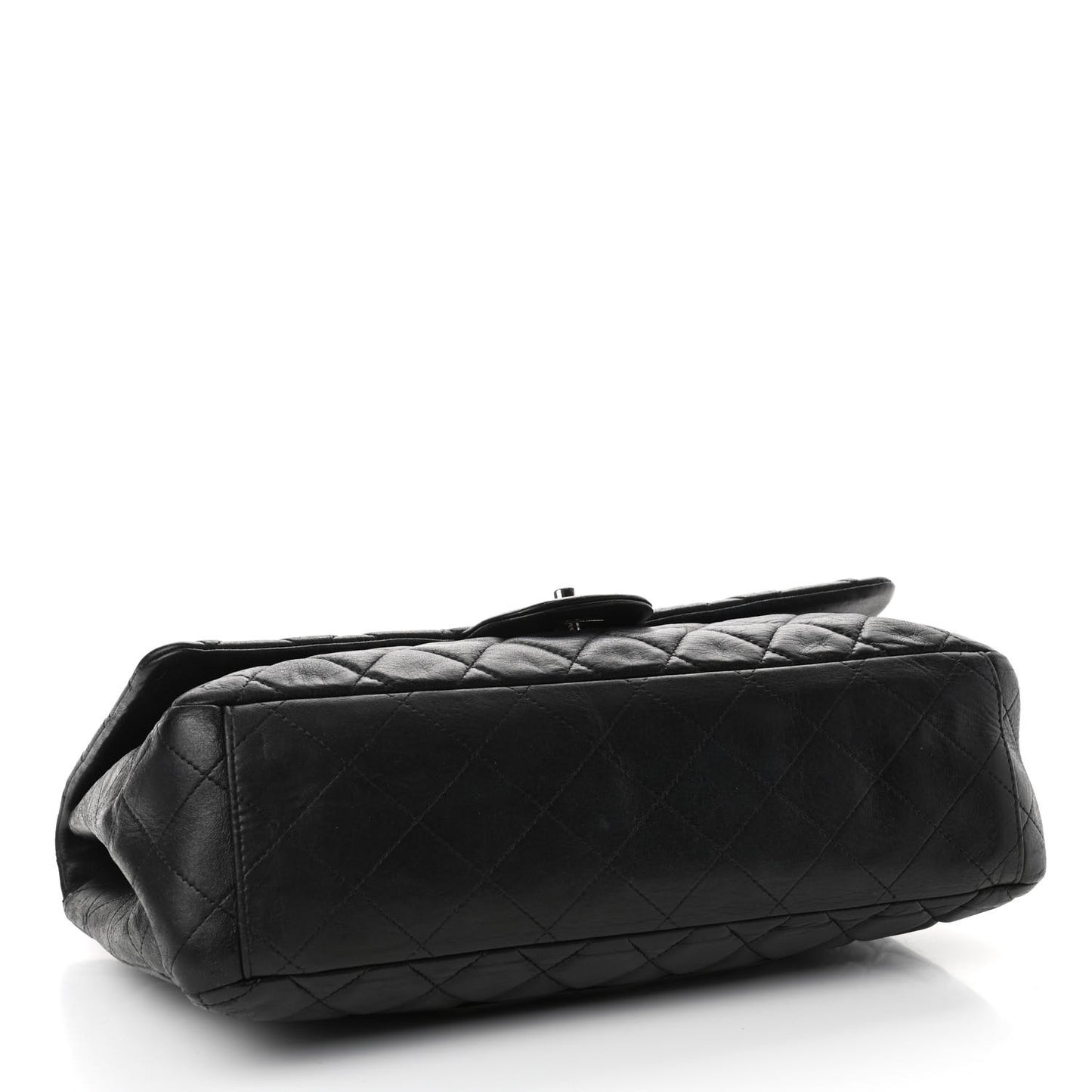 Lambskin Quilted Maxi Single Flap Black