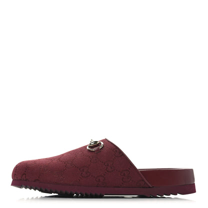 Gucci GG Supreme Monogram Womens Horsebit Slippers 38.5 Rosso Ancora 1 of 10