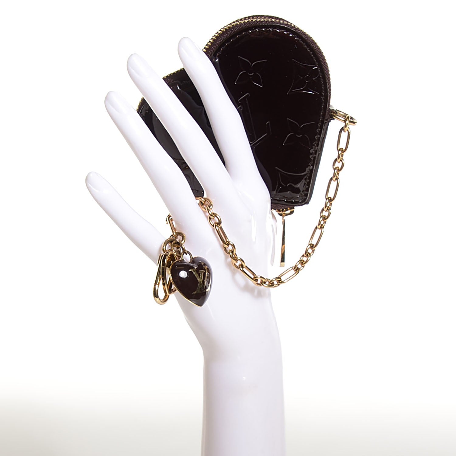 Louis Vuitton Vernis Coeur Heart Coin Purse Amarante 2 of 7