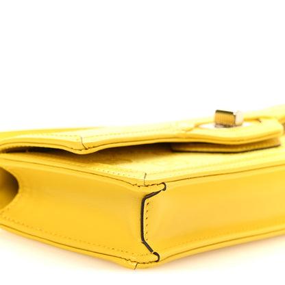 Gucci GG Monogram Scratch Lux Calfskin Mini Luce Shoulder Bag Yellow 9 of 10