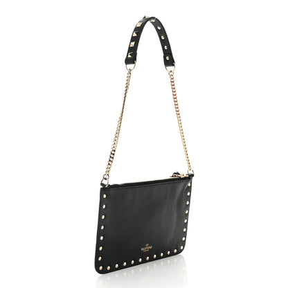 Valentino Garavani Vitello Rockstud Pouch On Chain Black 3 of 11