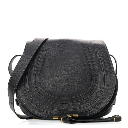Chloe Calfskin Medium Marcie Round Crossbody Bag Black 1 of 9